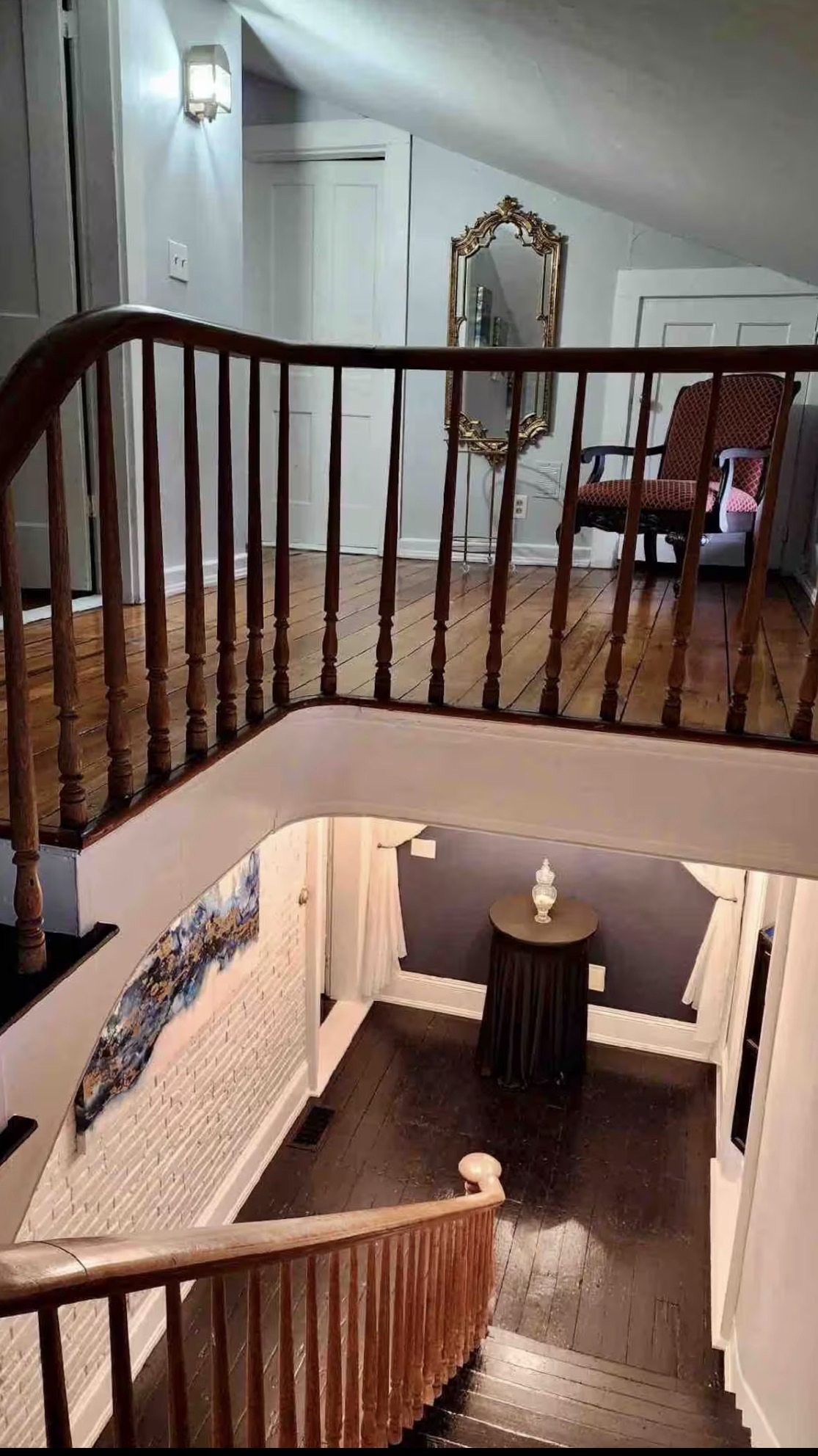 Historic staircase from above